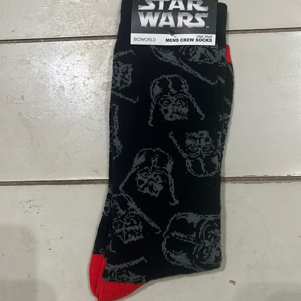 Star ⭐️ Wars Crew Socks size 6-12 1Pr